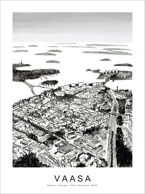 Kaverini Sella Vaasa Kaupunkijuliste 30x40 Cm 2 Kaverini Sella Vaasa Kaupunkijuliste 30x40 Cm - Image 2