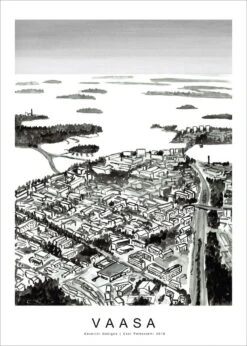 Kaverini Sella Vaasa Kaupunkijuliste 30x40 Cm