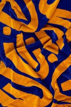 Vallila Dixie Kylpypyyhe 90x170 Cm Sininen/oranssi