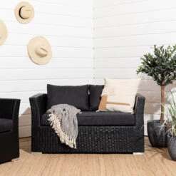 Vanamo 2-istuttava Sohva Musta/harmaa