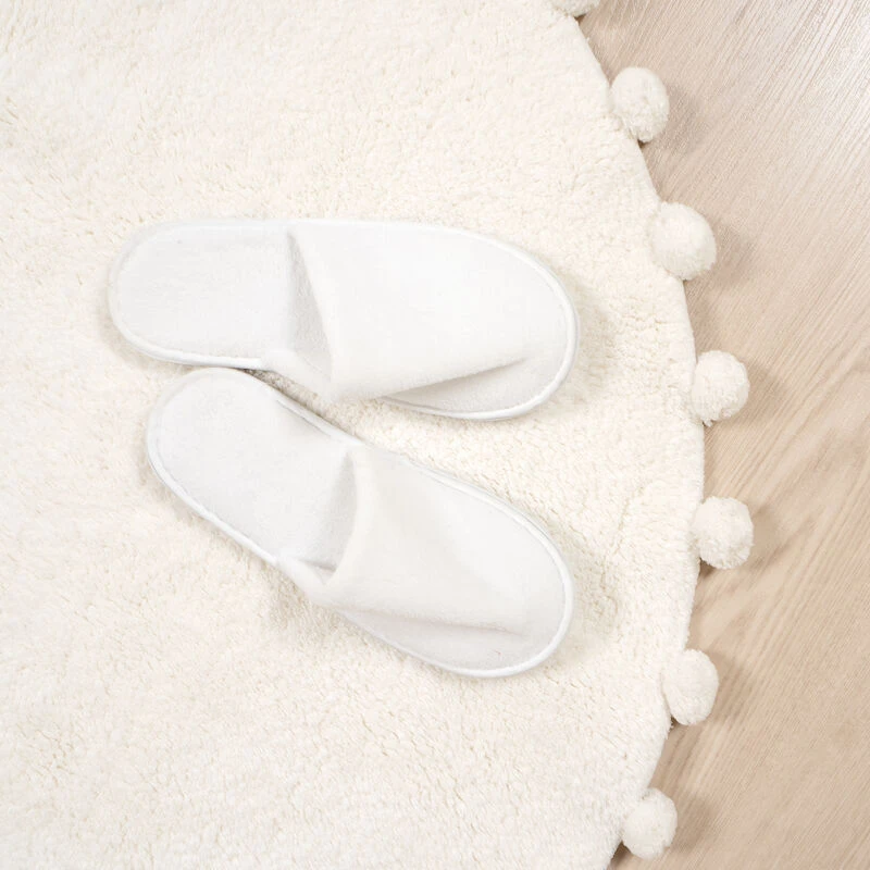 Tupsu Puuvillamatto 100 Cm Pyöreä Valkoinen 1 Tupsu Puuvillamatto 100 Cm Pyöreä Valkoinen