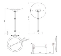 Trio View Seinäpeilivalaisin Suurentava Kromi/valkoinen