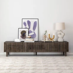 Bloomingville Ngoie Vaasi Luonnonväri -Yleinen Kotikauppa vieno tv taso 190x42 cm vahattu saarni musta web 3