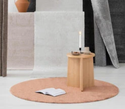 VM Carpet Kide Matto 133 Cm Pyöreä Harmaa