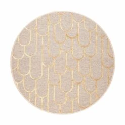 VM Carpet Paanu Matto 133 Cm Pyöreä 7 Kulta