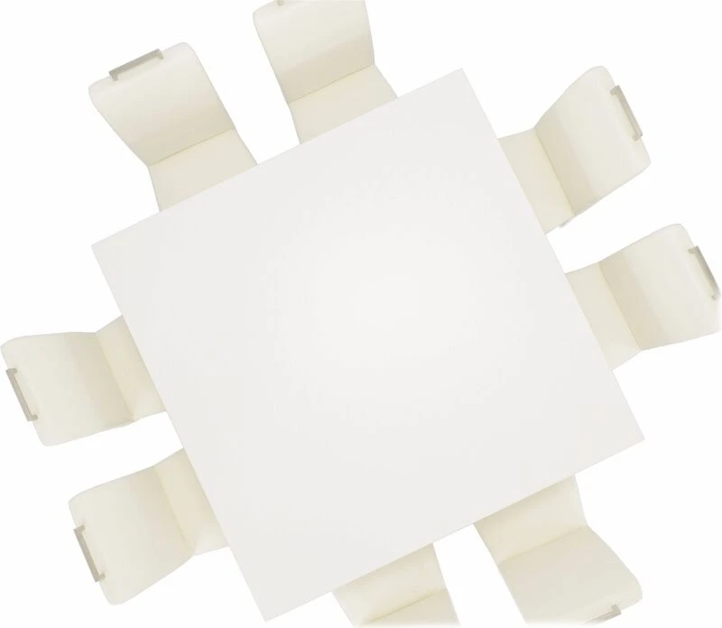 Vuono-Boss Ruokailuryhmä Neliö 8-hengen, Valkoinen/valkoinen 3 Vuono-Boss Ruokailuryhmä Neliö 8-hengen, Valkoinen/valkoinen - Image 3