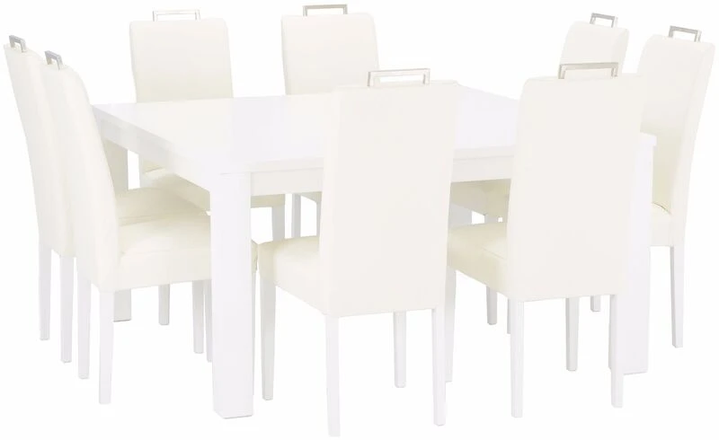 Vuono-Boss Ruokailuryhmä Neliö 8-hengen, Valkoinen/valkoinen 2 Vuono-Boss Ruokailuryhmä Neliö 8-hengen, Valkoinen/valkoinen - Image 2