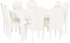 Vuono-Boss Ruokailuryhmä Neliö 8-hengen, Valkoinen/valkoinen
