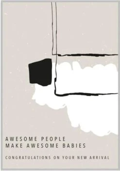 Xeraliving AWESOME BABIES Vauvakortti 10,5x14,8 Cm