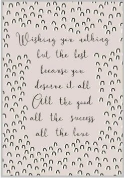 Xeraliving WISHING YOU THE BEST Onnittelukortti 10,5x14,8 Cm